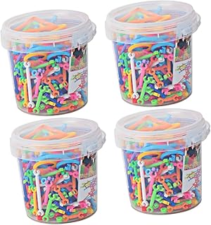 Toyvian 4 Conjuntos De Varinha Inteligente Brinquedos Educativos Crianças Blocos De Construção 3D Puzzle Haste Blocos De Construção Conjuntos De Construção De Haste Brinquedos De