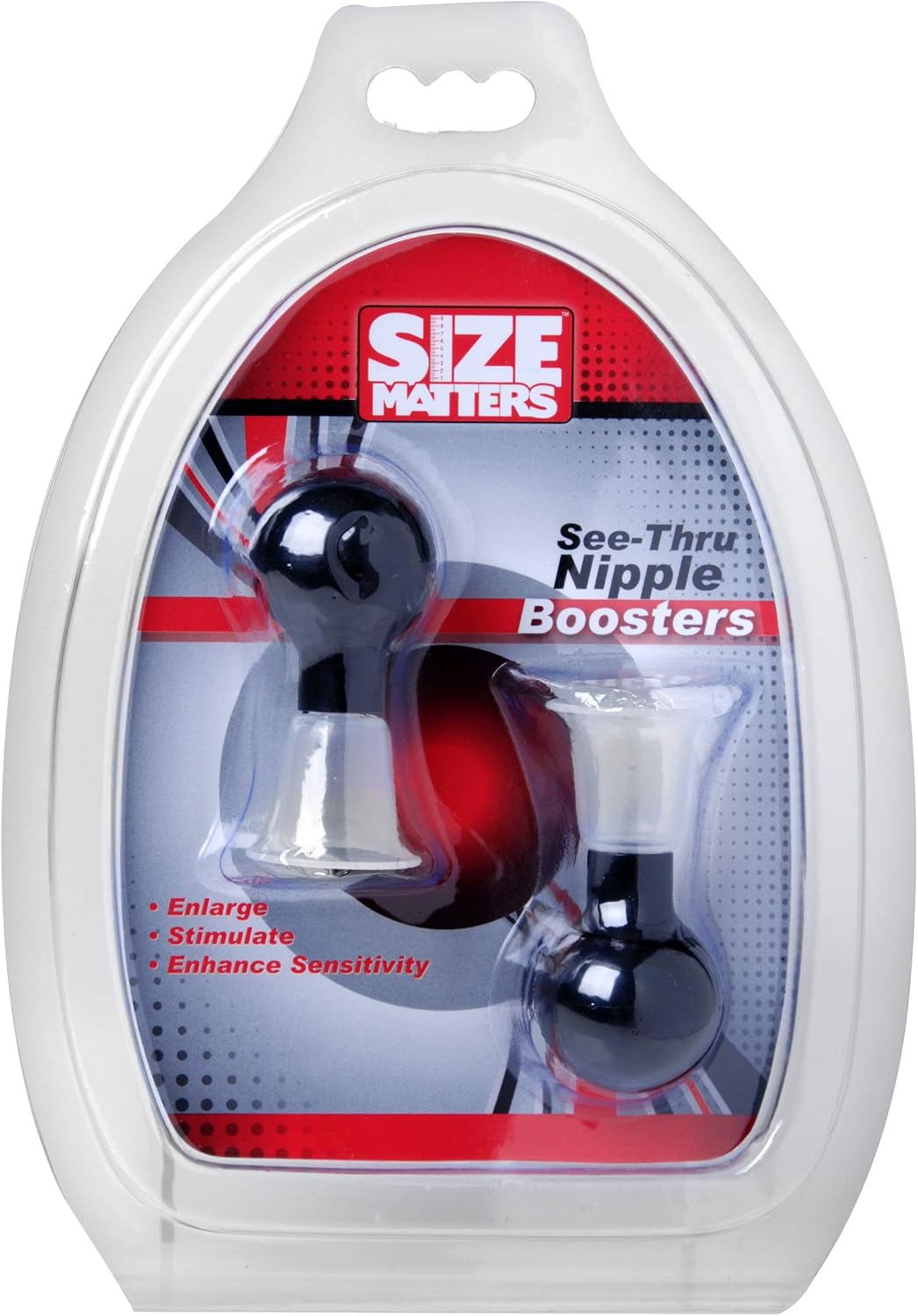 Size Matters See-Thru Nipple Boosters, Black (ad409)