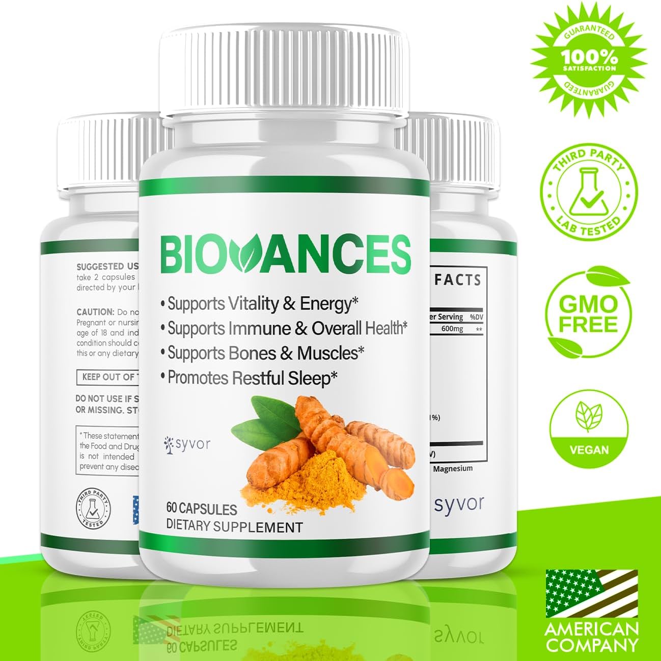 Biovances Capsules, Official Biovances Pills with All Natural Ingredients, Advanced Formula for Optimal Health & Overall Wellness Support with Maximum Strength Vitamins for Women & Men (60 Capsules)