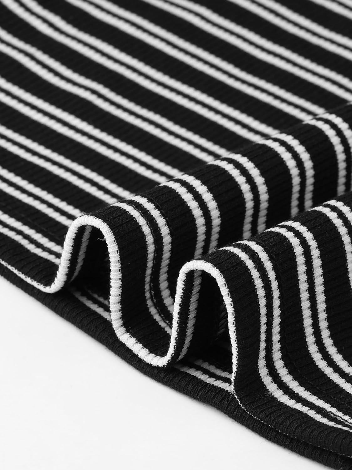 Allegra K Striped T-Shirt for Women Boat Neck Half Sleeve Tops Slim Fit Casual Trendy Outfits - Image 5