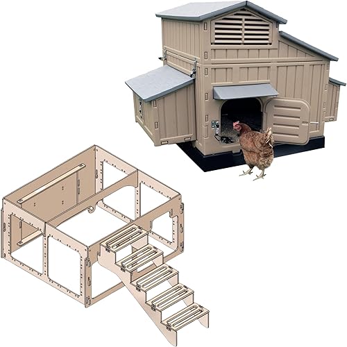 Miniatura 9 de SnapLock Formex Gallinero grande para patio trasero, gallinero 4-6 grande 6-12 Bantams