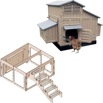 Hatching Time Large Chicken Coop & Stand with Stairs, No Tools Required