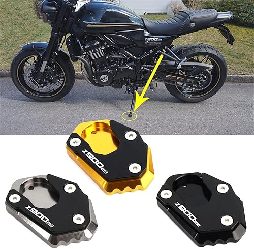 Miniatura 3 de EDKAY Motorcycle Kickstand Extension Pad for Kawasaki Z900RS Z900 Rs 2017 2018 2019 2020 2021 2022 Accessories Side Stand Enlarge Side Frame feet