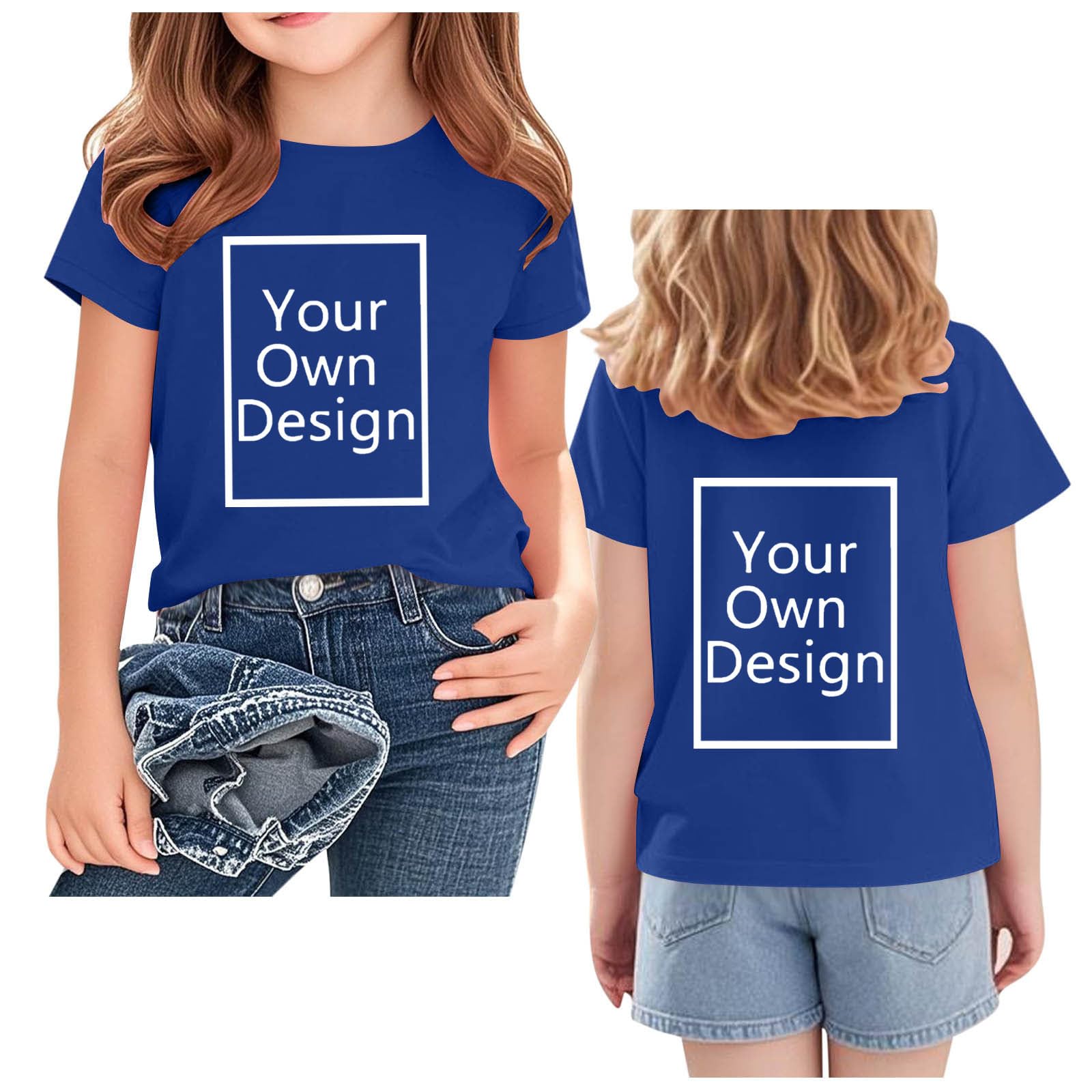 Custom T Shirts for Kids Boys Girls Personalized Youth T-Shirt Custom Image/Text Customized Front/Back Print - 5