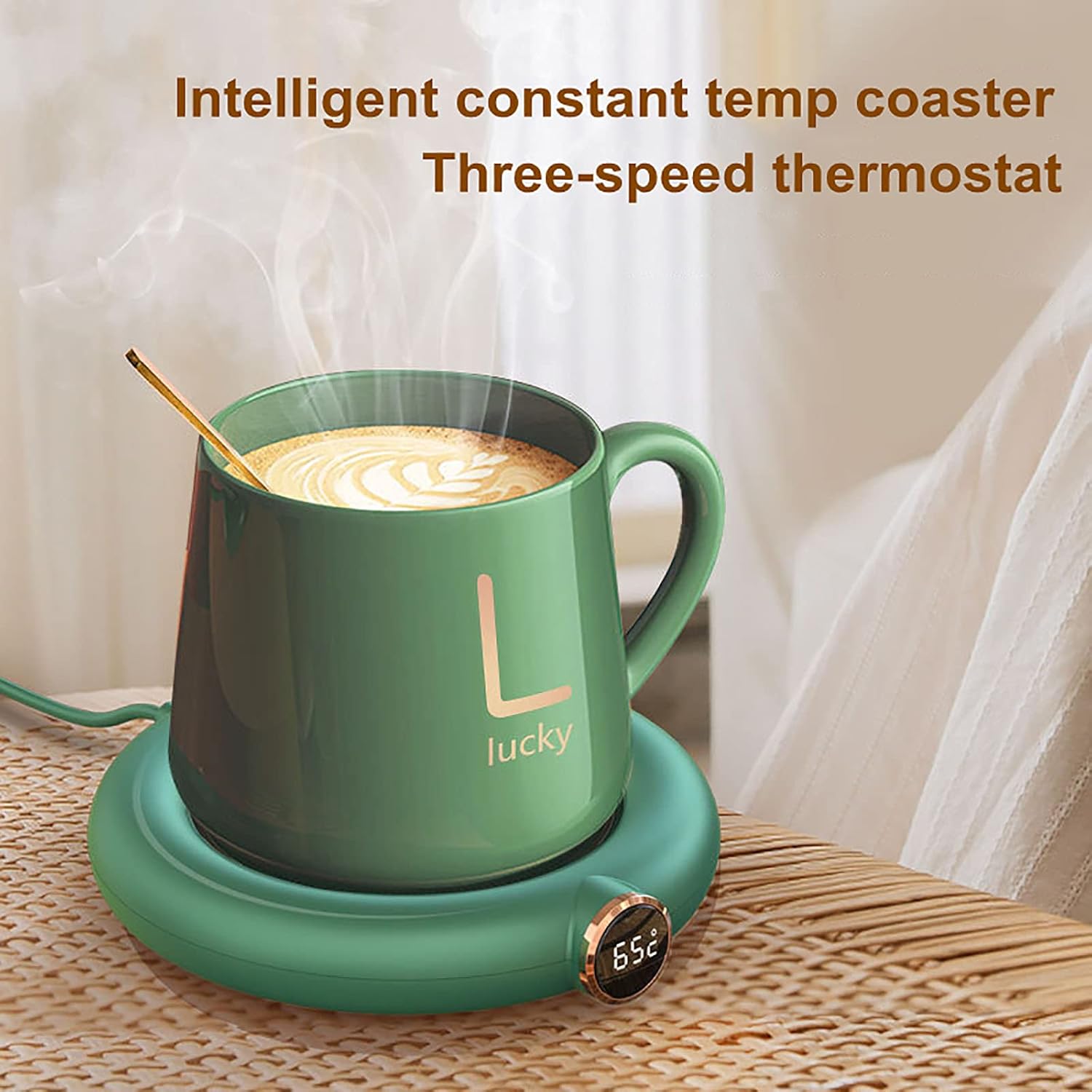 USB Coffee Warmer Heating Cup Mat Constant Temperature Coaster 3 Gear Digital Display Adjustment Timing Heater Pad for Milk Tea