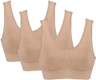 Women's 3 Pack - Wireless, Solid Color Seamless