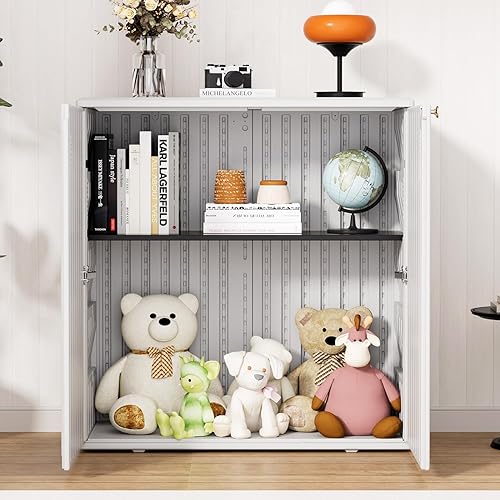 Vista 2 de HOMSPARK Armario de almacenamiento de resina mediana impermeable, caja de cubierta de 60 galones para interiores y exteriores para herramientas