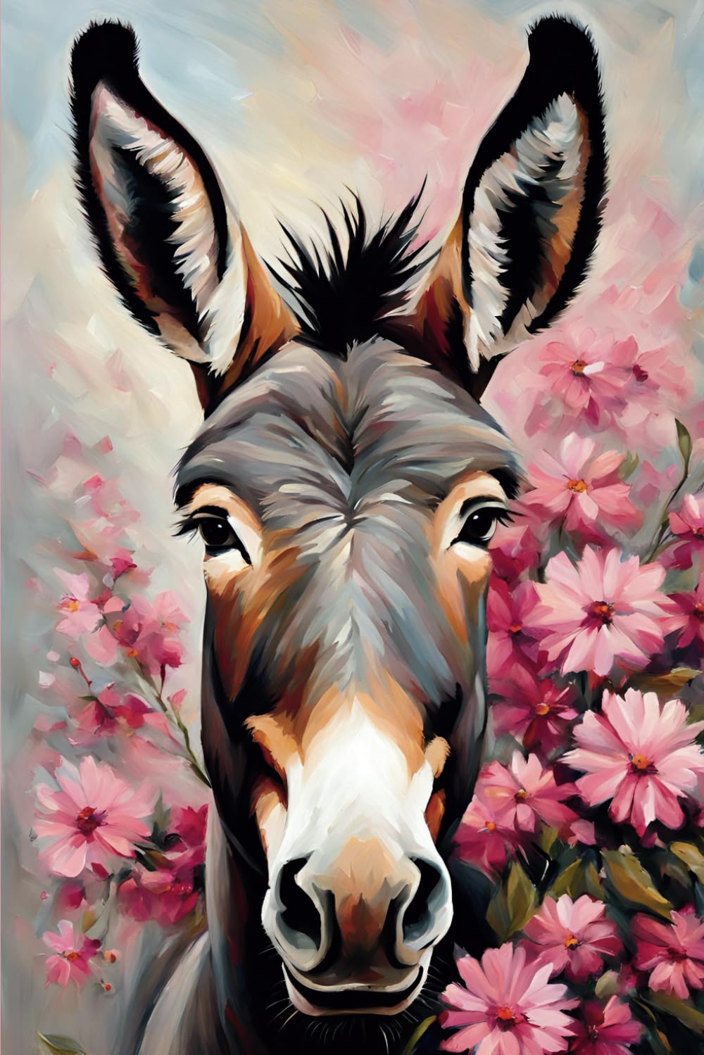 Donkey Stocking Stuffer: 108 Lined Page Notebook With Donkey Graphic On Every Page, Journal, Diary, Artistic, 6x9 Inches