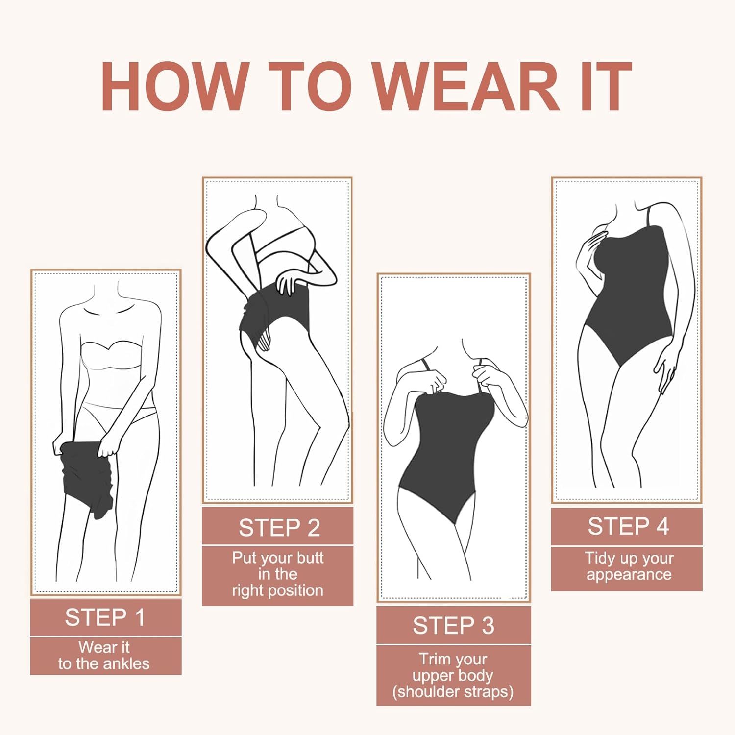 Strapless Shapewear Bodysuit for Women Triangle Tummy Control Bodysuit Slimming Butt Lifter Body Shaper - Image 7