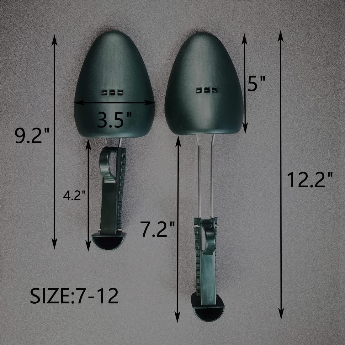 WAJJ 12 Pairs Adjustable Length Men Shoe Tree Stretcher Holder Shaper Support with A Shoe Bag