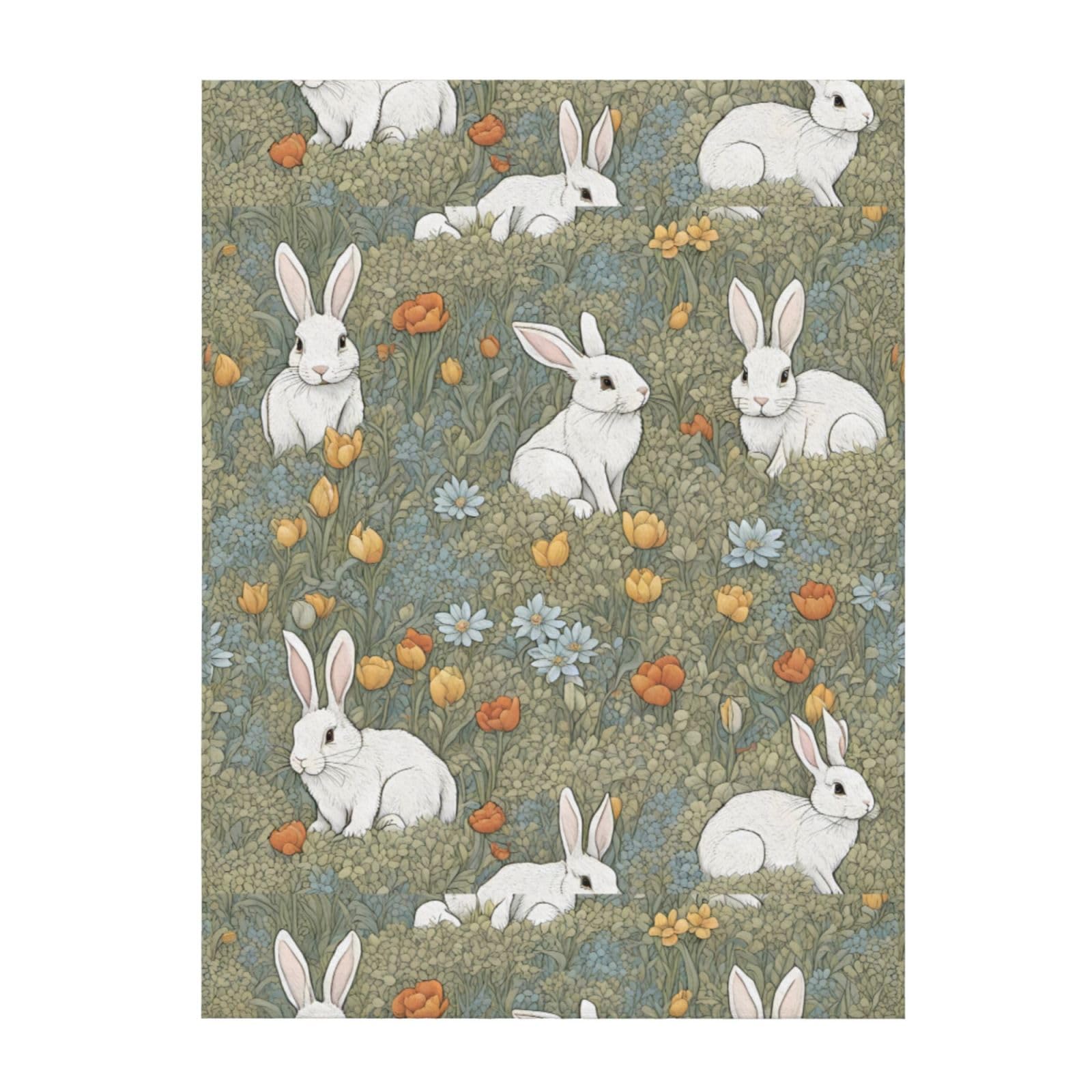 Couverture jeté de lit lapin grand format pour soirées cocooning sur canapé
