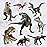 Kiddale 3D Watercolour Dinosaur Kids Wall Stickers,Peel and Stick Removable Wall Decals for Kids Nursery Bedroom Living Room
