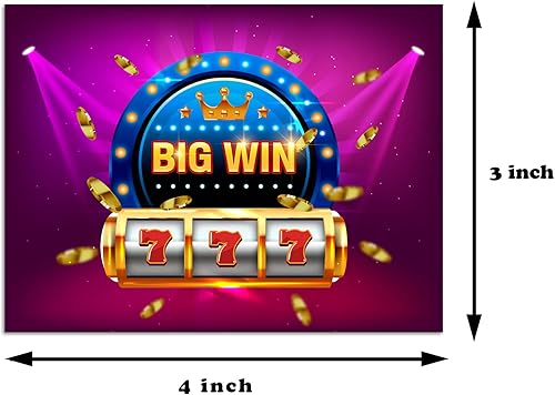 Miniatura 4 de Casino Night Party Gambling Scratch Off Game Cards Slot Machine - Dibujos de premios de negocios - Boletos de dibujo Raffles - Paquete de 30