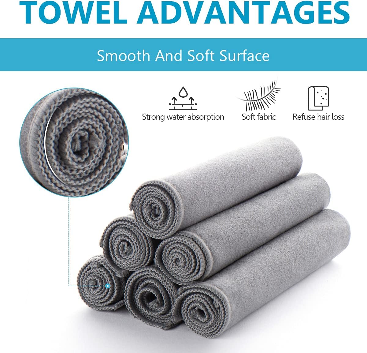 8 Pack Microfiber Screen Cleaning Cloth,Premium Double-Sided Suede Microfiber Cloths for Glasses,Lenses,Computer,Phone,TV,Electronic Device Screens Wipes Cloth,12 x 12 Inches,Grey image 5