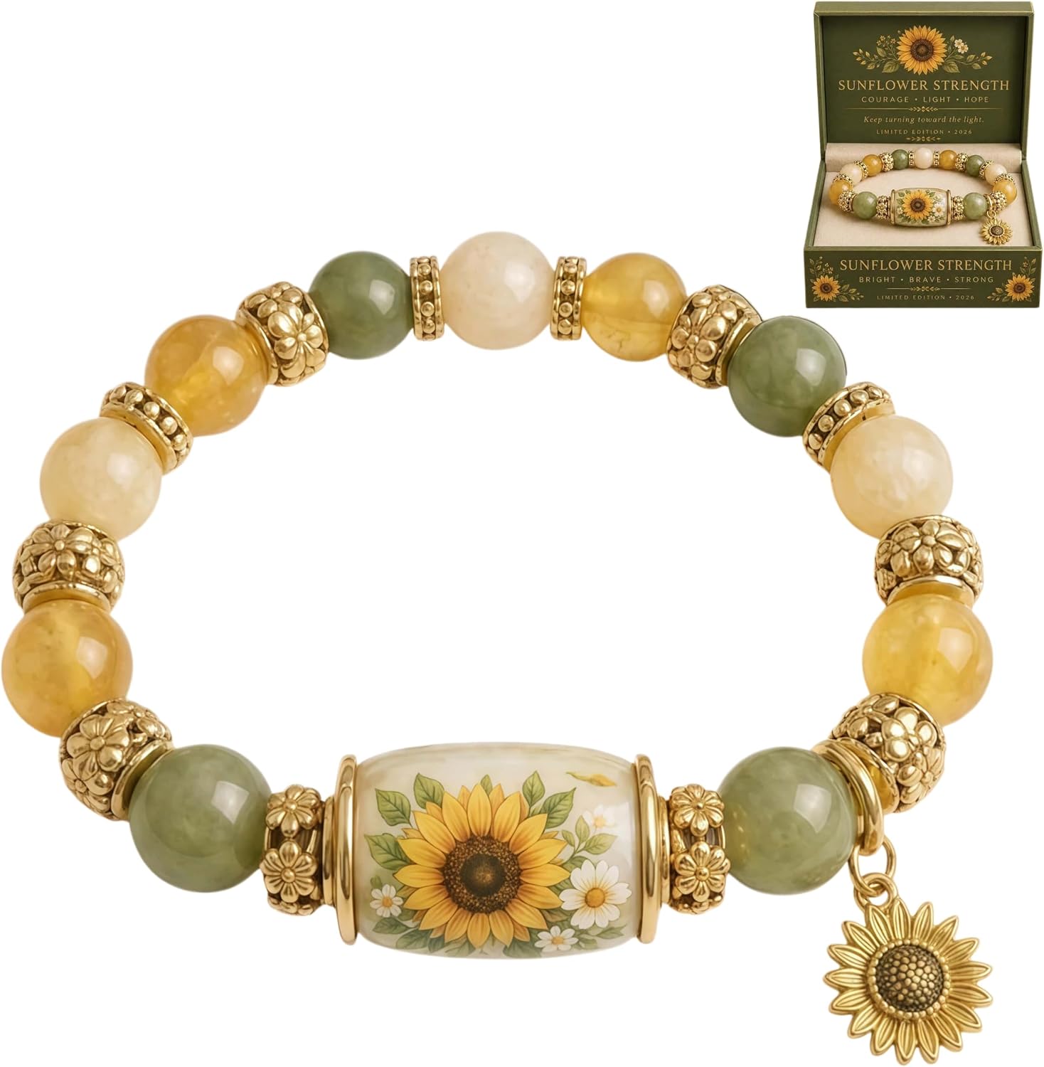 2026 Limited Edition Hummingbird Bracelet,Spring Garden Hummingbird Bracelets for Women with Gift Box,Gemstone Beaded Stretch Blessings Bracelet