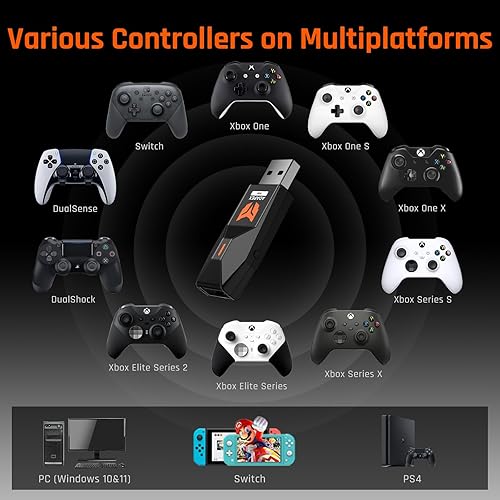 Miniatura 2 de BIGBIG WON R90 Controller Adapter, Wired Adapter for Xbox Series XSOneElite SeriesSwitchPS5PS4 on PC Win10&11PlaystationSwitch, Turbo