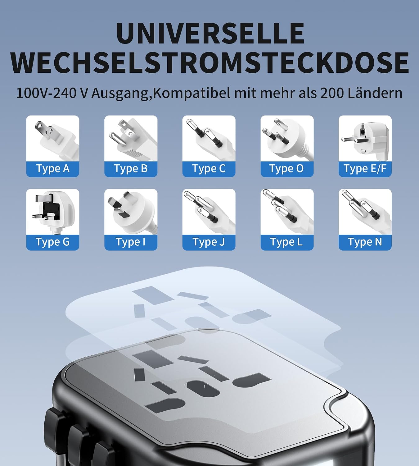 RoRoSkin Adattatore da viaggio in tutto il mondo, con 2 USB ... 8 71ToCU+zcGL. AC SL1500