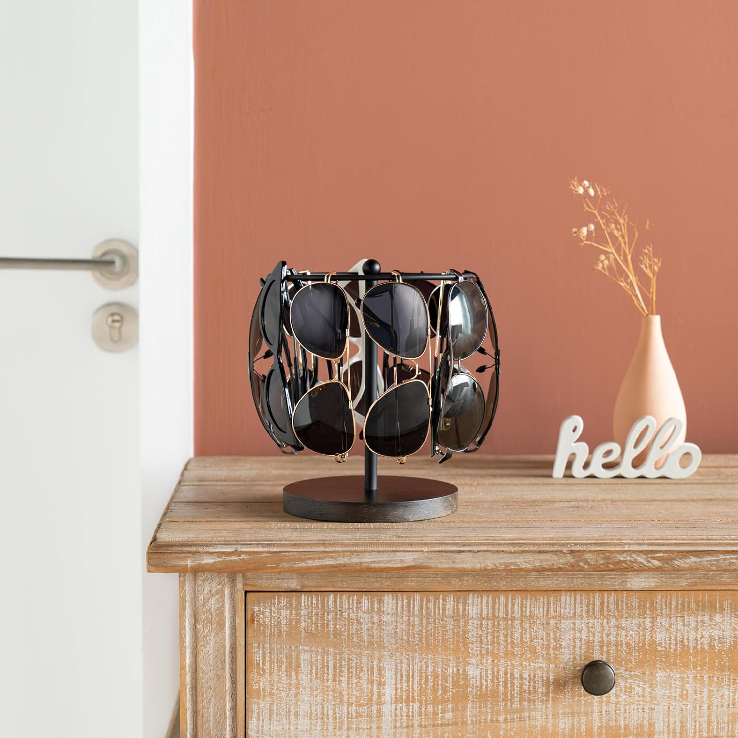 Mkono Sunglasses Organizer Glasses Holder Stand Sunglass Storage Display Eyeglasses Rack and Headband Holder Headband Organizer Metal Headband Storage Headband Stand Rack Hair Accessories Organizer