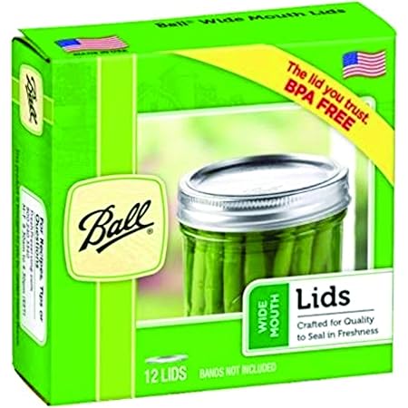 Ball Jars Wide Mouth Lids, 72 Count (Pack of 6)