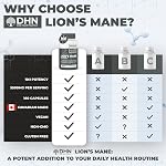 Supplément de la Manille des Lions 160 Capsules végétaliennes de Poudre de Champignons Lion Premium & Soutien immunitaire , supplément naturel de cerveau nootrope 100% Organismes de fruits fabriqués au Canada, de qualité assurée
