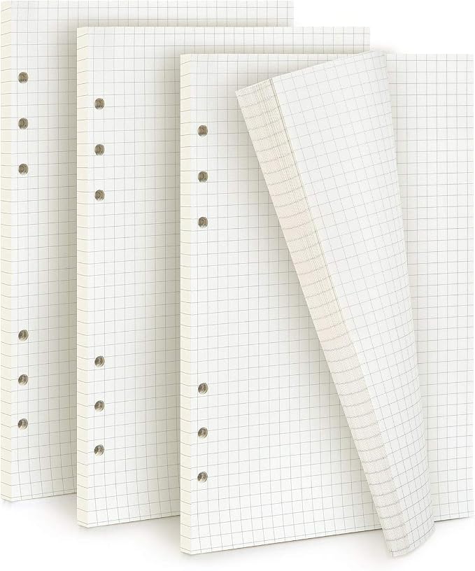Recharge Papier A6 Pour Classeur 6 Anneaux - Lot De Feuilles Pour Planificateur Ou Agenda