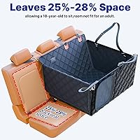 Vista 6 de Extensor de asiento trasero convertible para perros, plegable de 400 libras, funda de asiento de automóvil para perro con parte inferior dura