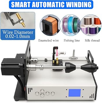 Coil Winding Machine, Automatic Wire Winder with LCD Screen, Professional Grade for Easy Operation in Fishing Line and Coil Tape Applications