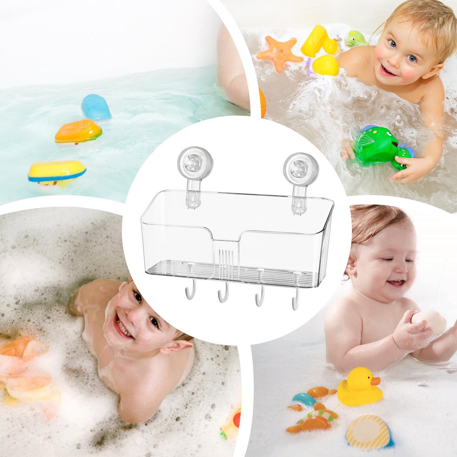 Steipirr Organizer Per Giocattoli Da Bagno - Porta Giocattoli Da Bagno Pieghevole Per Vasca Da Bagno Con Base Di Asciugatura Rimovibile Porta Gio~p118185726