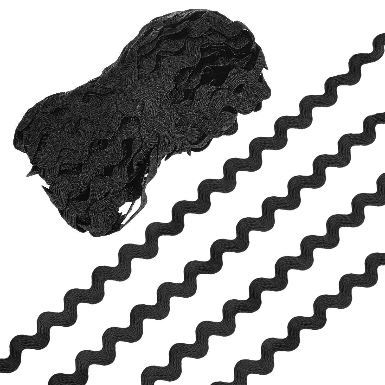 Ruban à franges polyester noir pour customiser vos vêtements et rideaux