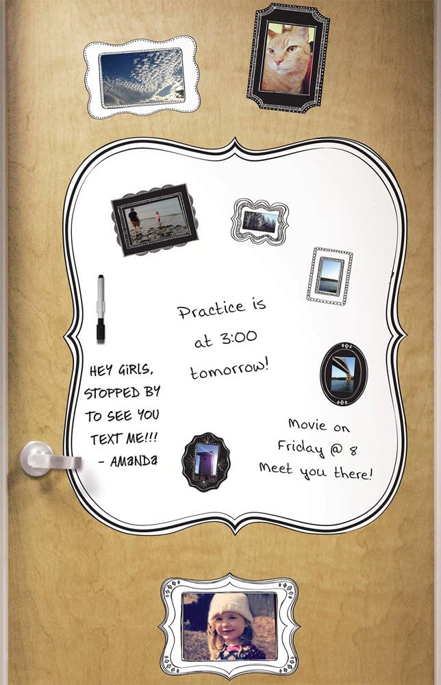 WallPops WPE1513 Photo Opp Frames Giant Dry Erase Decal, White and Off