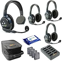 Vista 13 de Eartec UL2SD Ultralite - Auriculares inalámbricos de dúplex completo para 2 usuarios - 1 auricular de una sola oreja y 1 auricular de doble oreja