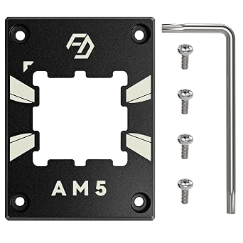 AM5 CPU Contact Frame - Anti-Bending & Cooling Bracket for Ryzen 7000/8000/9000 | Compatible with ASUS/MSI/Gigabyte | High-Performance Aluminum | Easy Installation