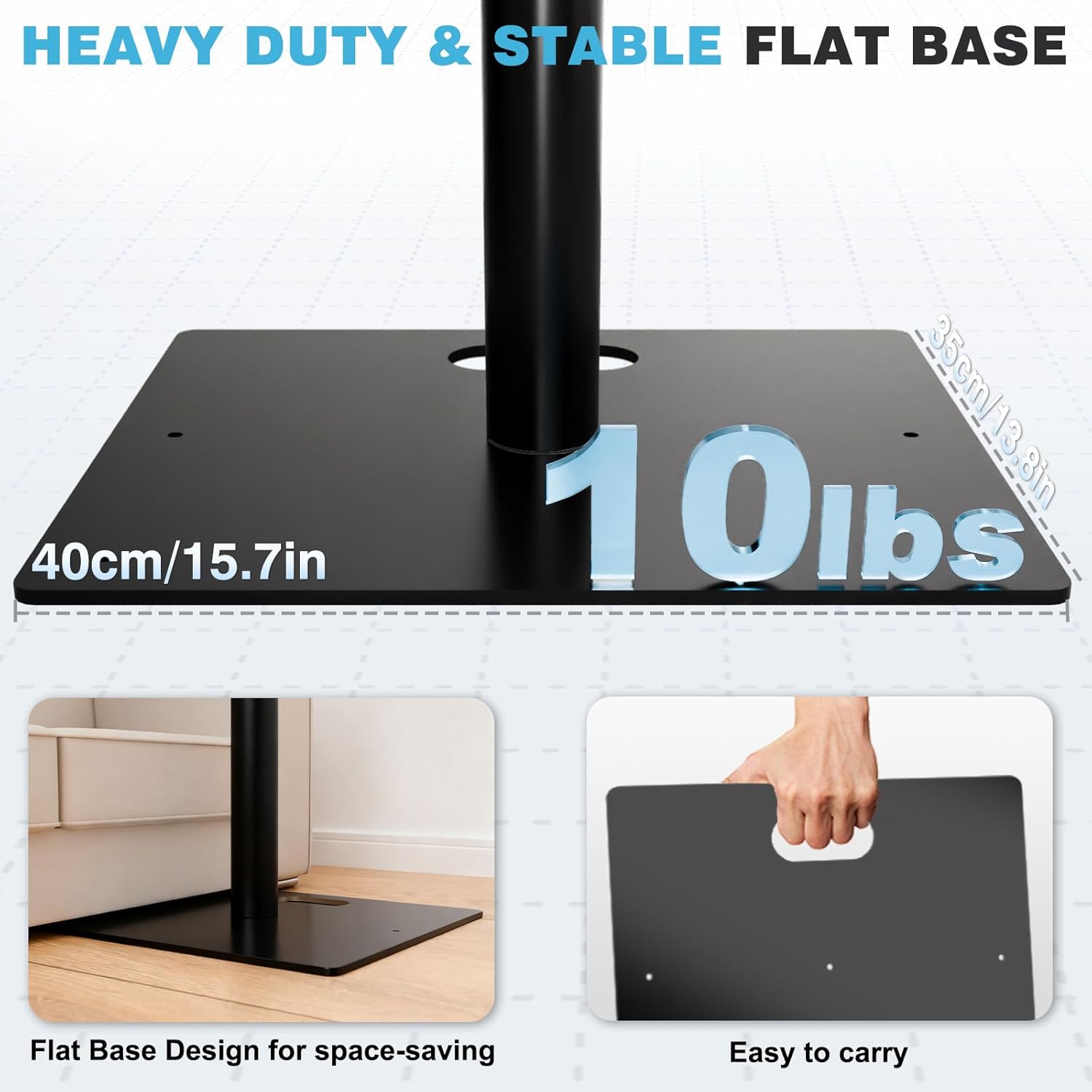 Pipe and Drape Backdrop Stand, 10x10ft Heavy Duty Backdrop Stand with Metal Base, Adjustable Height & Width, Black Background Holder for Wedding Photography Birthday Party Baby Shower Decor