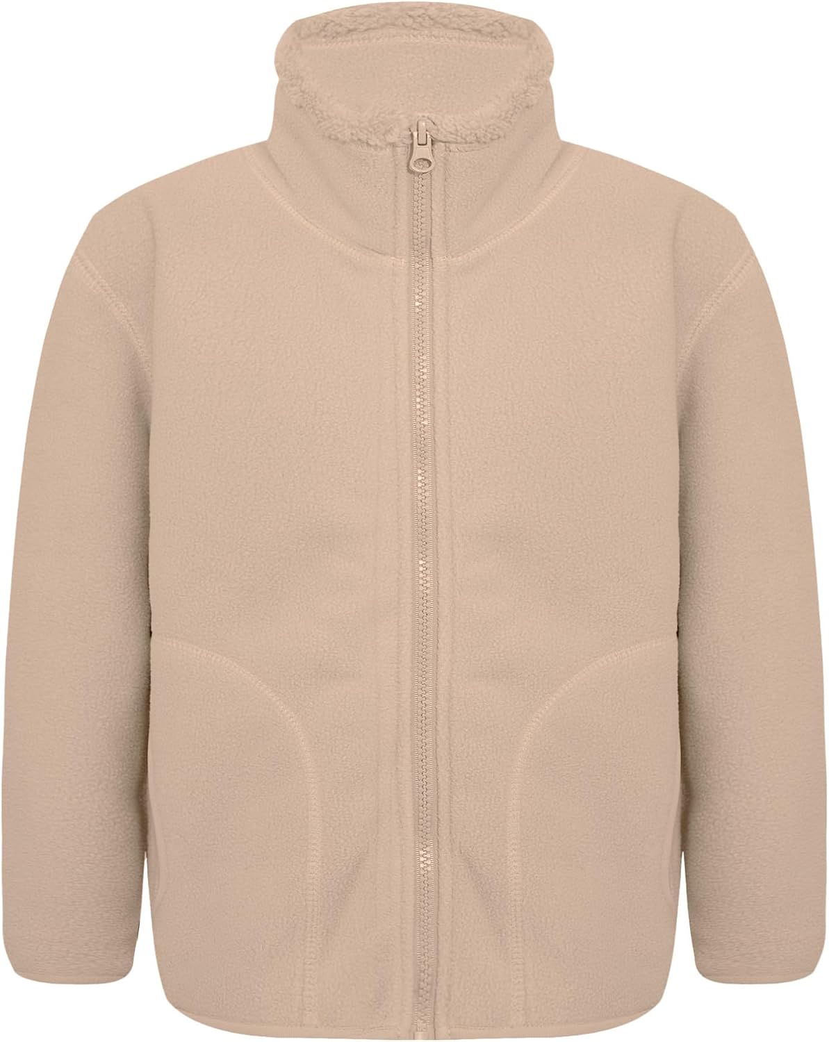 YiZYiF Kids Girls Boys Casual Sports Warm Fleece Jacket Stand Collar Long Sleeve Zip Up Sweatshirt with Pockets