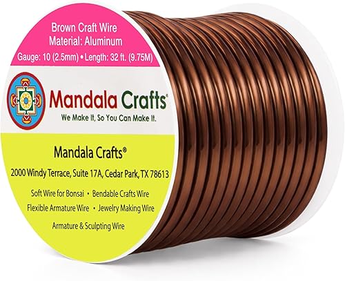 Vista 43 de Mandala Crafts - Alambre de aluminio anodizado de calibre 10 para manualidades de joyería - 32 pies de alambre flexible de cobre coloreado - Doble