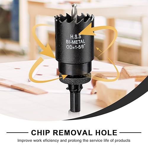 Vista 210 de Sierra perforadora de 2 3/4" (70 mm) para madera y plástico, broca de núcleo de cortador de agujeros bimetálico HSS para paneles de yeso, tableros