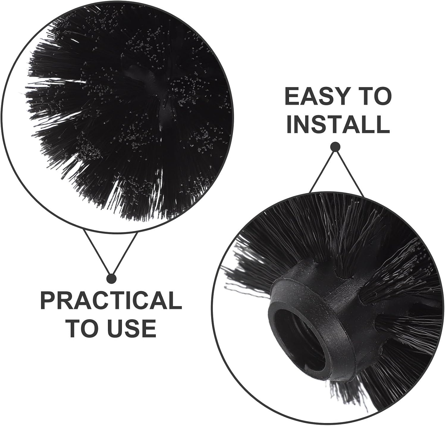Toilet Brush Replacement Heads 5pcs Rounded for Bathroom Cleaning image 3