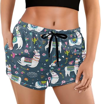 visesunny Womens Casual Shorts Summer Shorts Womens Swim Board Shorts Swimsuit Bathing Shorts for Women