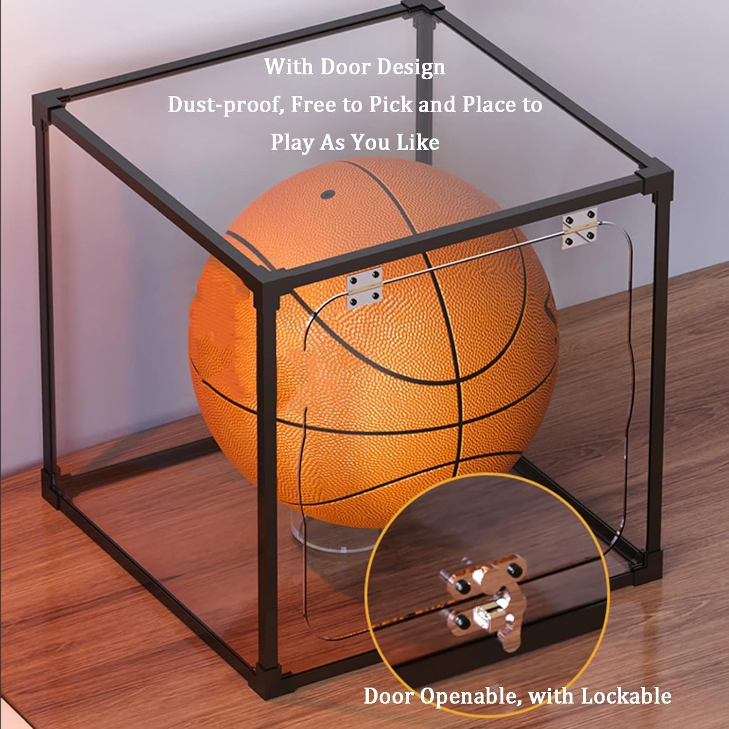 Vitrina Coleccionable, Vitrina apilable ensamblada con Cerradura de Puerta for Juguetes, muñecas, balones de fútbol, ​​Estante de exhibición Transparente ( Color : Clear , Size : 1pcs )