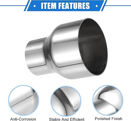 Miniatura 4 de Adaptador de tubo de escape, adaptador de conector de tubo de escape, 2 pulgadas de diámetro interior - 3 pulgadas, adaptador de escape universal