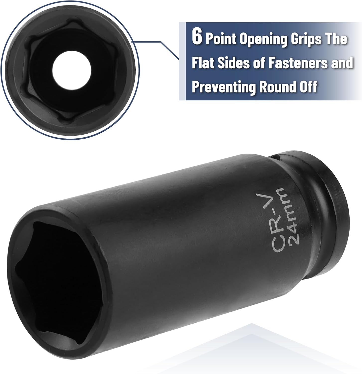 Bates- Deep Impact Socket Set, 29 pcs, 3" 5" 10" Impact Extension Bar, SAE & Metric