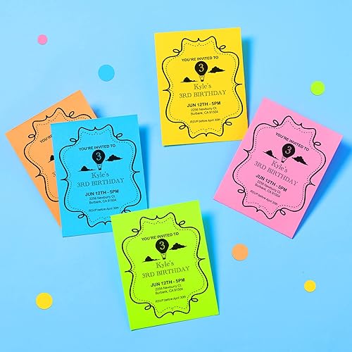 Miniatura 7 de Avery Tarjetas postales en blanco imprimibles, 4.25 x 5.5 pulgadas, colores brillantes surtidos, 100 tarjetas personalizables (35704)