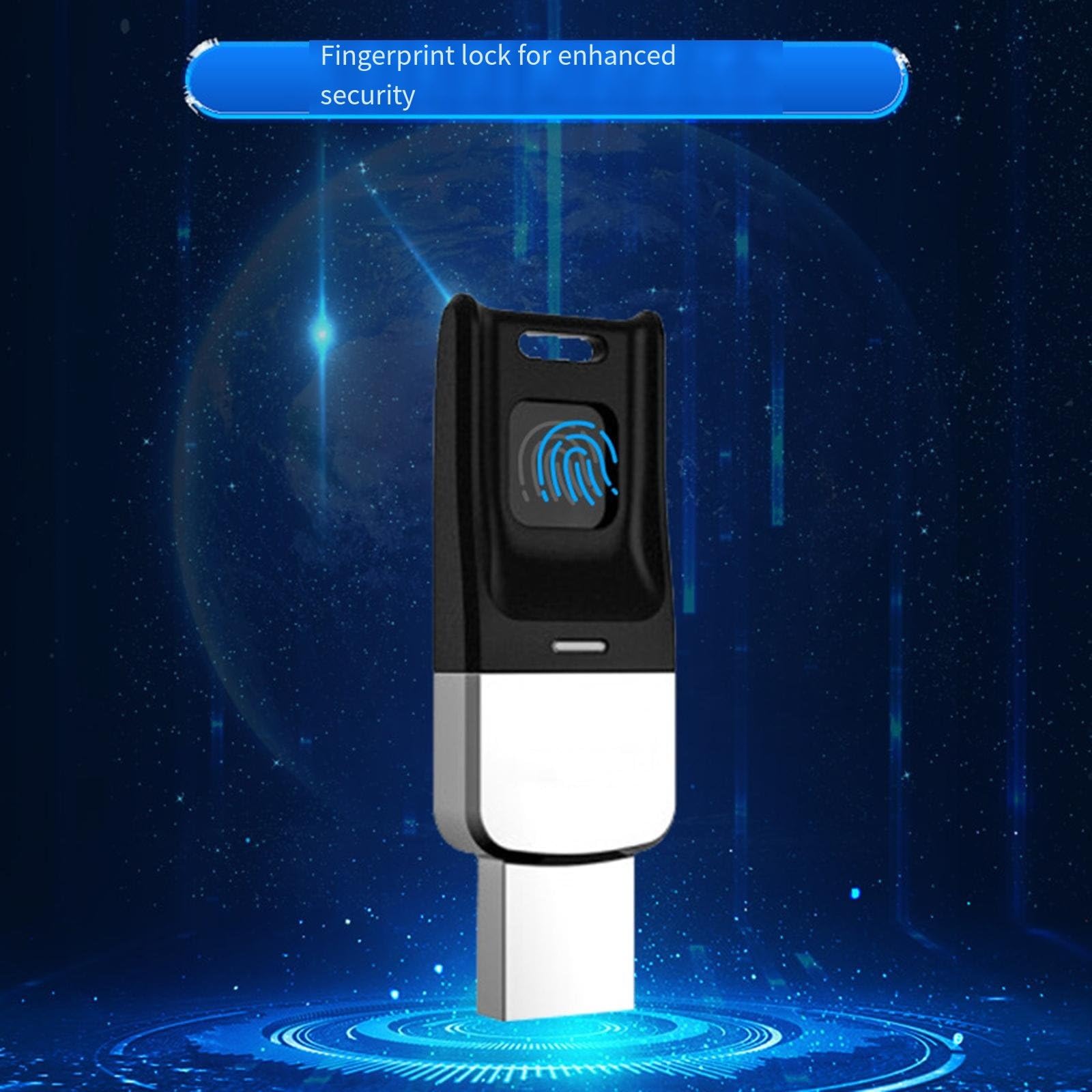 Chiavetta USB con crittografia delle impronte digitali Chiavetta USB aziendale con crittografia hardware a doppia partizione 32 GB 64 GB 128 GB 256 GB,256GB