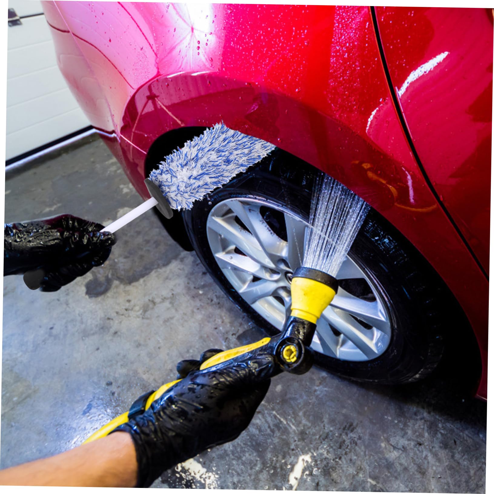 Cabilock 3 Pezzi Spazzola per Pulizia Cerchioni Auto Strumento Pulizia per Ruote Spazzole per Detailing Auto Materiale Facile da Usare e Riutilizzabile