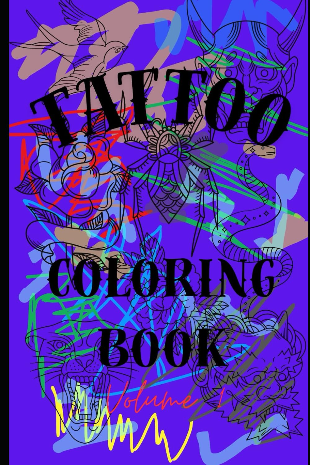 Tattoo Coloring Book: Traditional Flash Art for Adults