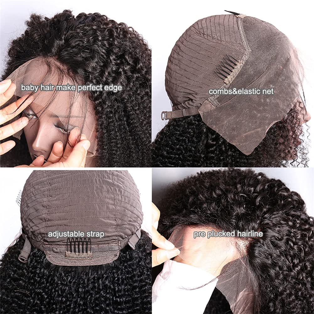 Glueless Wigs Human Hair Pre Plucked Pre Cut Deep Wave Ready to Wear Lace Front Wigs 7x5 Water Wave Wear and go Glueless Wig Bleached Knots HD Transparen Lace Human Hair Wigs 26 Inch - Image 2