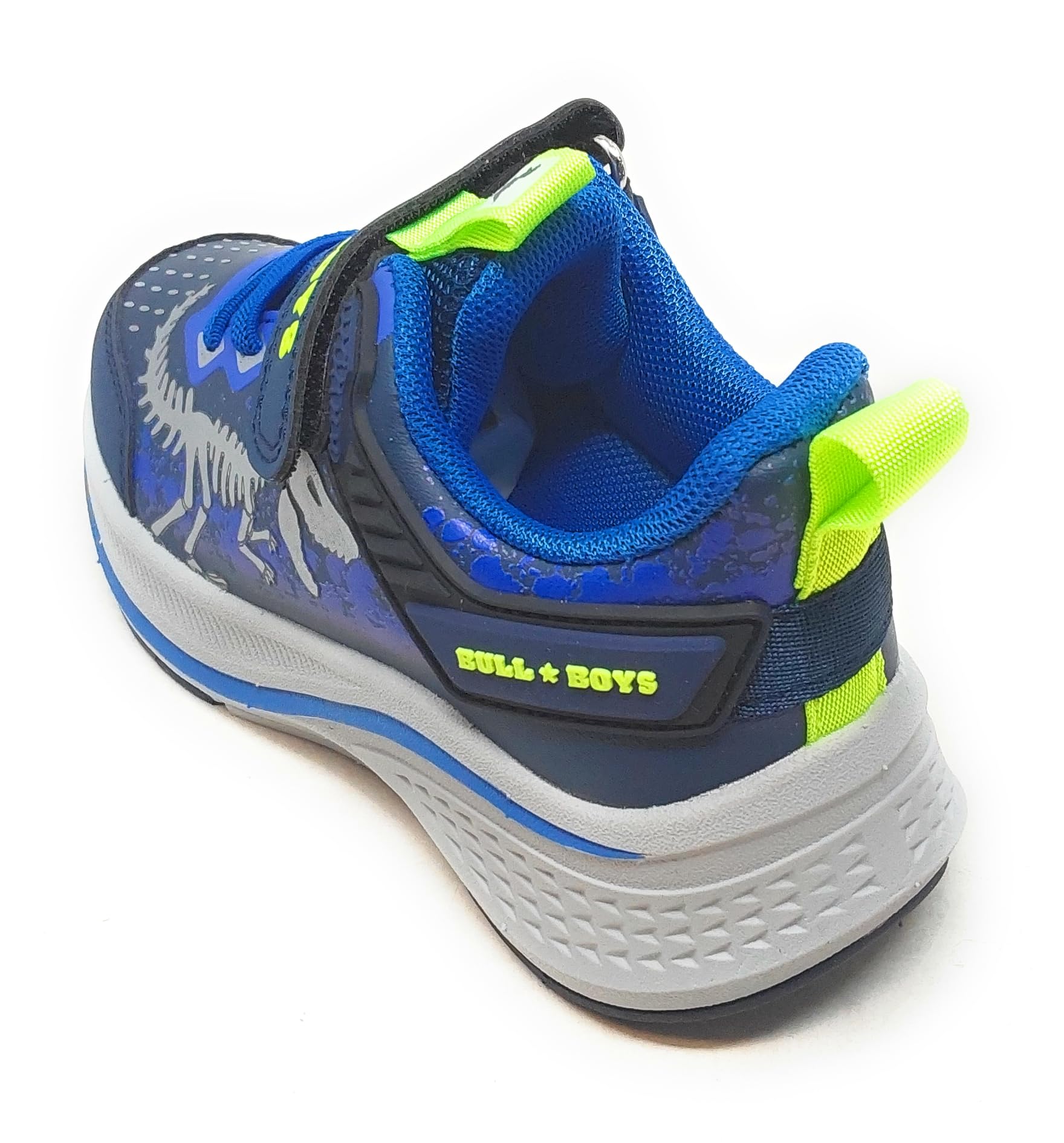 Bull Boys Zapatos para niño DNAR5272 Huracán Rex, azul con dinosaurio, audio activable, con , suela amortiguada