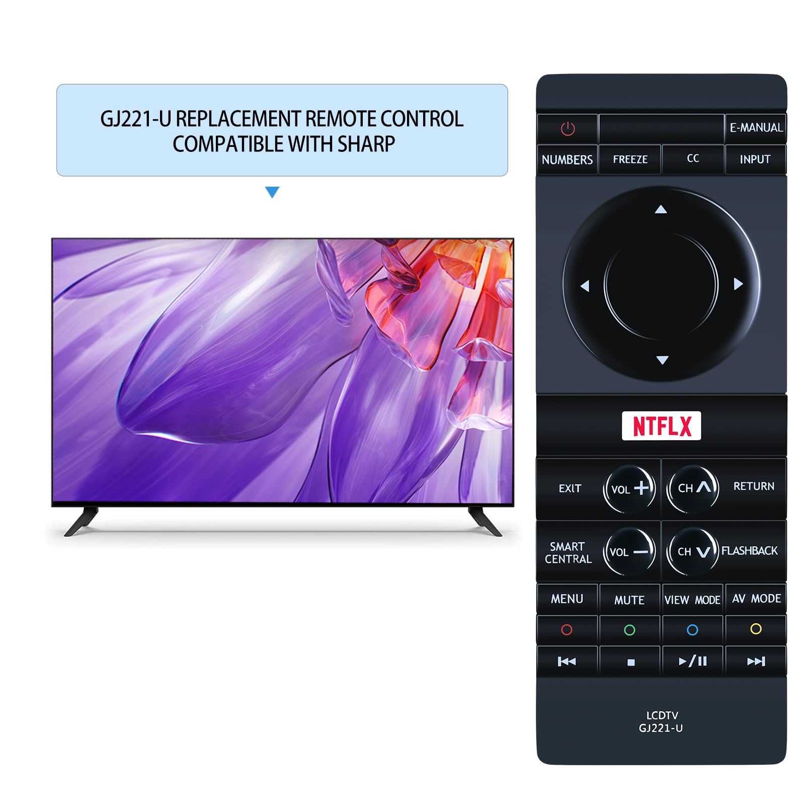 Amazon.com: GJ221-U Replaced Remote Control Compatible for Sharp