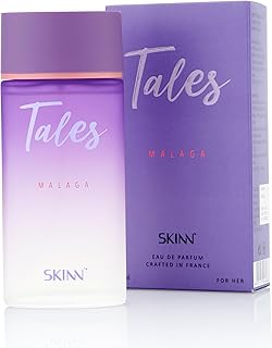 Skinn By Titan | Tales Malaga Perfume - 100 Ml | Perfume For Woman | Gift for Women | Premium Fragrance | Grooming Essentials | Long Lasting Smell for Women | Fresh & Vanilla | Eau De Parfum