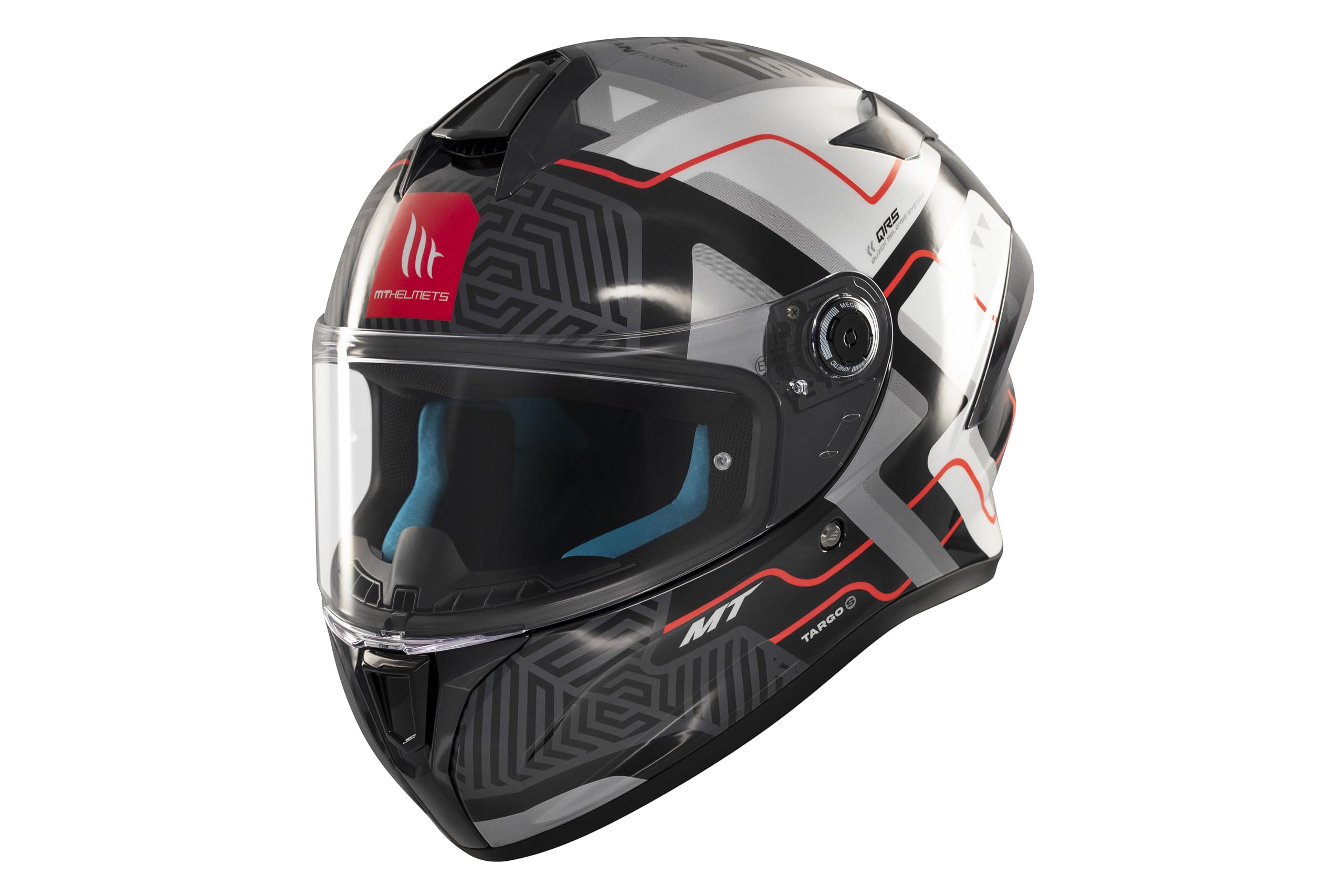 MT Helmets Targo S – Casco Moto Integral con Visor Solar Full Vision, Pantalla Compatible con Pinlock, Interior Lavable y Cierre Micrométrico | Calota HIRP | Homologado ECE 22.06 & DOT